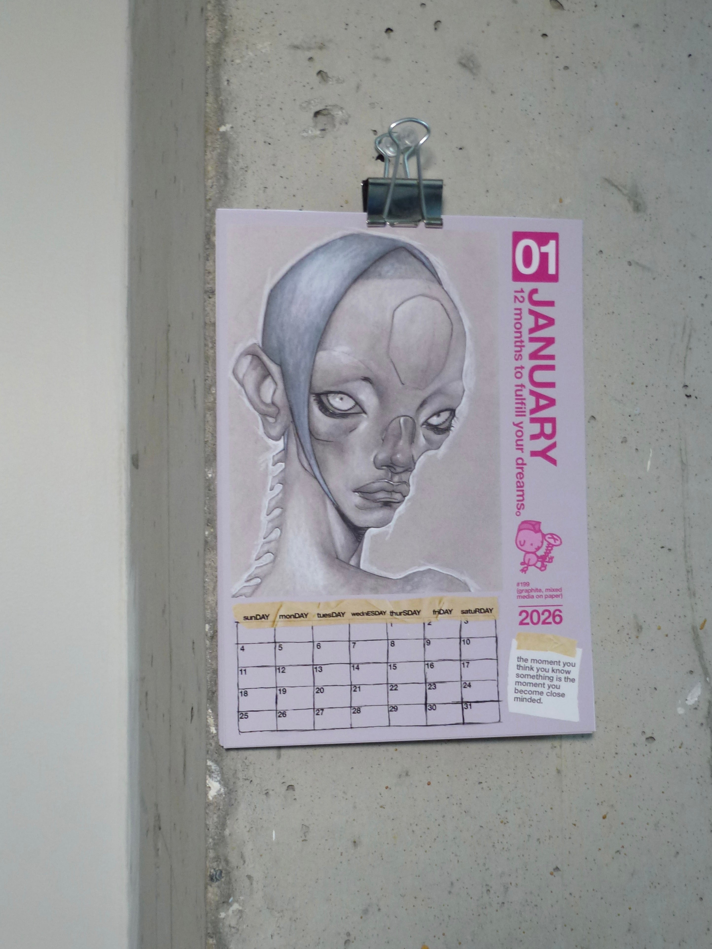 2026 waLL CALENDAR ( 12 months to fulfill yoUR DREAMS。) – GVMN by