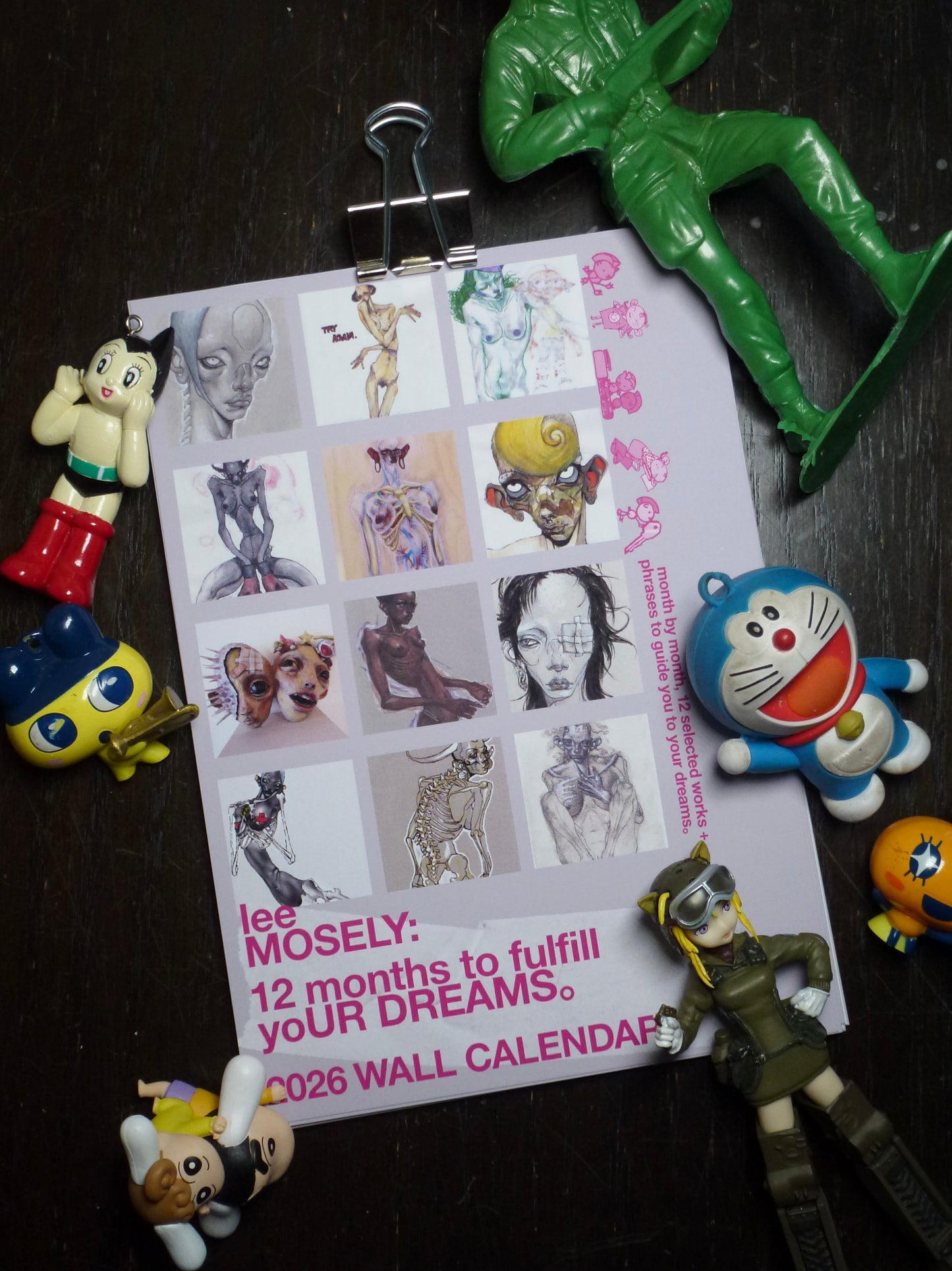 2026 waLL CALENDAR ( 12 months to fulfill yoUR DREAMS。)