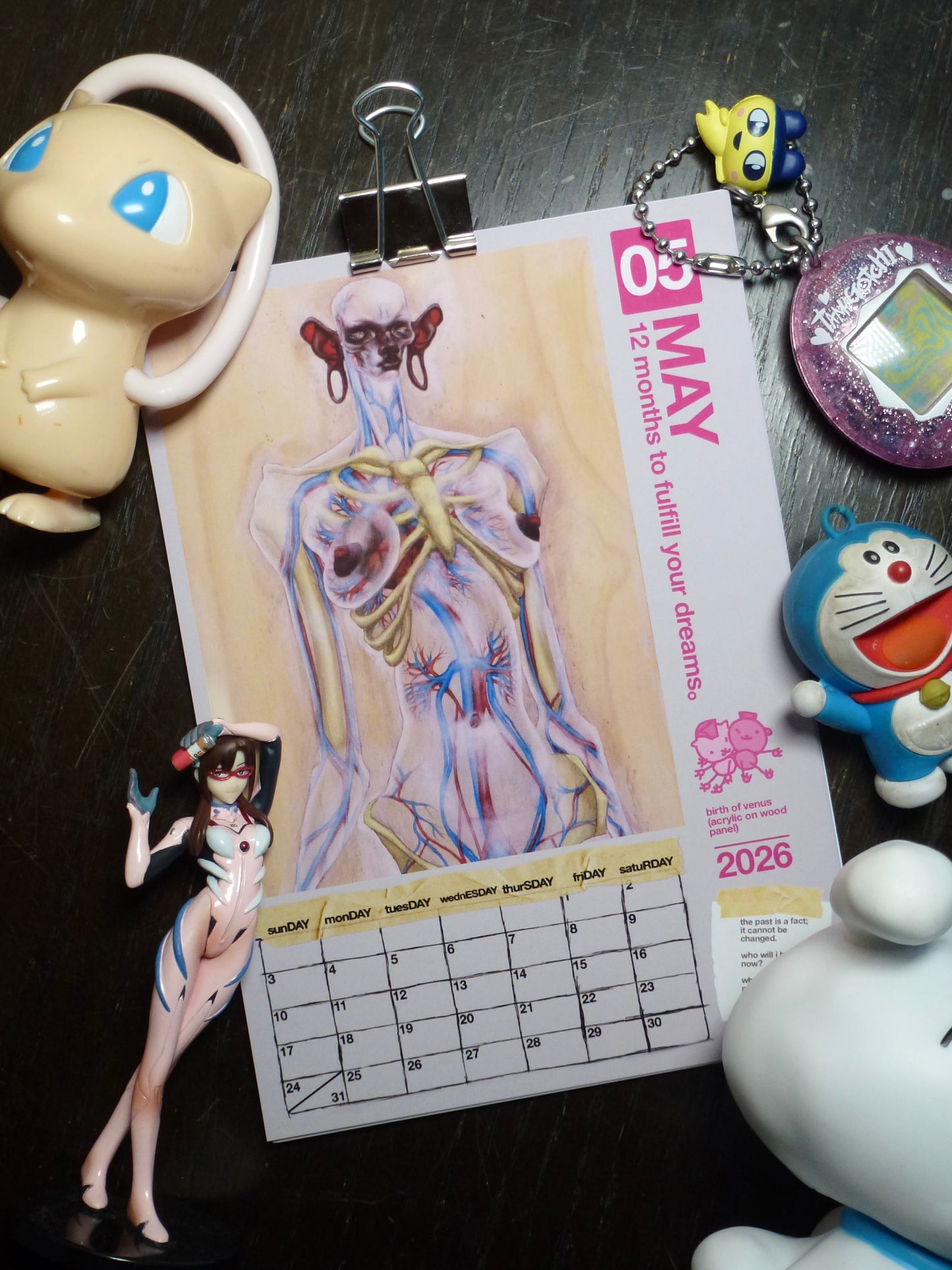 2026 waLL CALENDAR ( 12 months to fulfill yoUR DREAMS。)